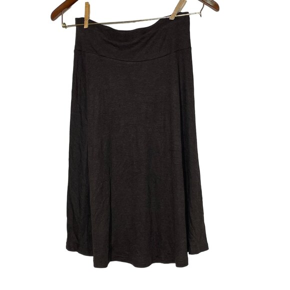 Eileen Fisher Pull On A-Line Casual Skirt Unlined Heathered Brown Sz XS - Picture 2 of 4
